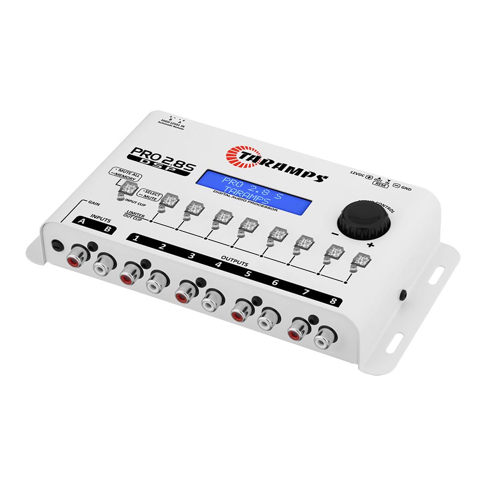 Taramps Pro 2.8S White - Ecualizador de procesador de audio de 8 vías