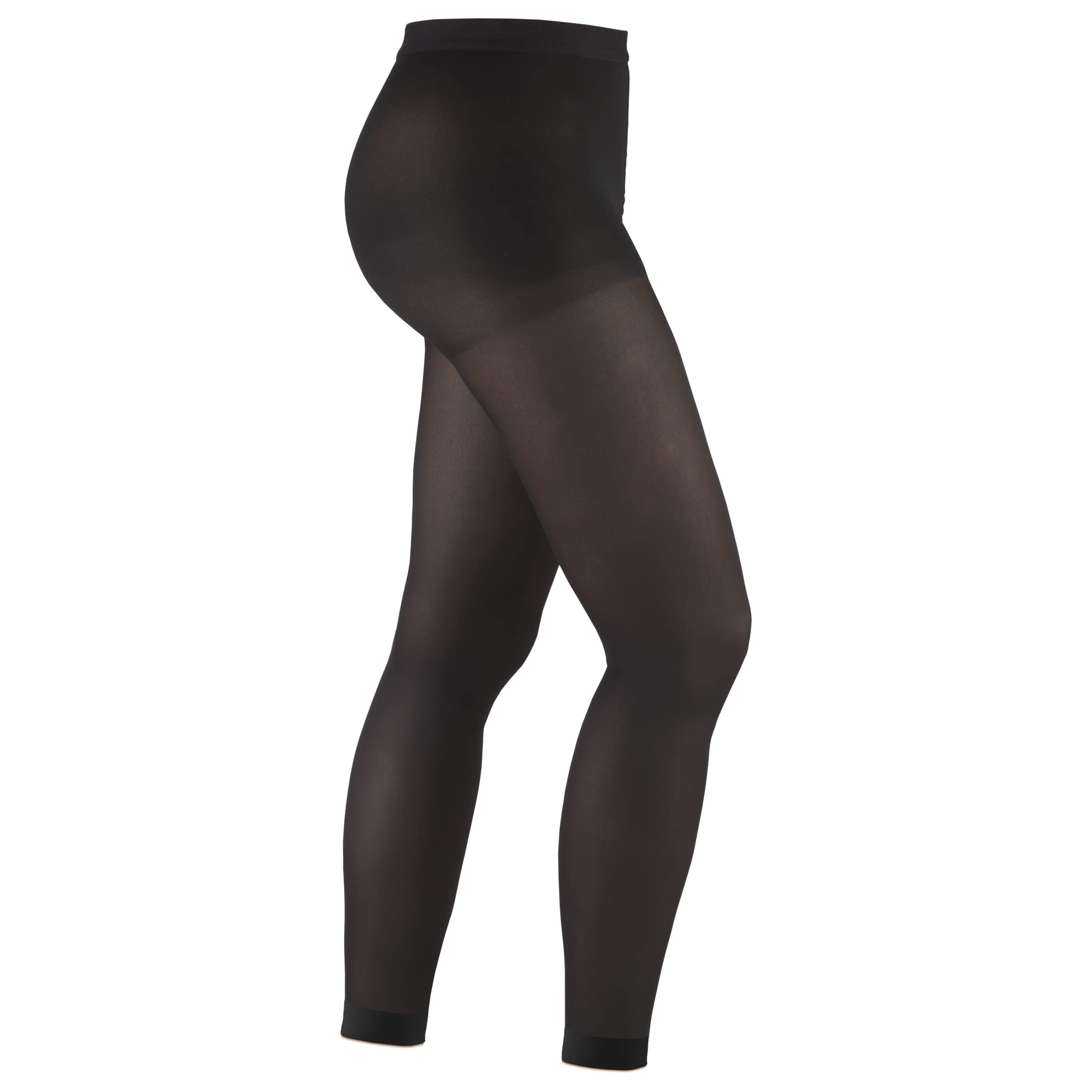 Truform Women's 20-30 mmHg Medical Compression Tights, Footless Opaque Shapewear Support Pantyhose, Large