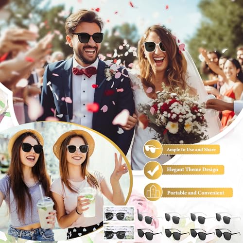 12 Pack Wedding Sunglasses Bulk Bridal Shower Bachelorette Party Gifts Wedding Party Favors for Guests(Eucalyptus)3