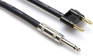 Hosa SKJ-625BN Speaker Cable, Hosa 1/4 in TS to Dual Banana, 25 ft