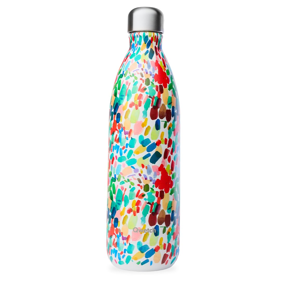 Qwetch - Botella Isotérmica Originals - Arty 1L - Botella Nómada de Acero Inoxidable - 24h Frío y 12h Caliente - Impermeable, Libre de BPA y Reutilizable