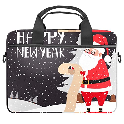 Sac à bandoulière pour ordinateur portable 13-14.5 pouces Motif Père Noël