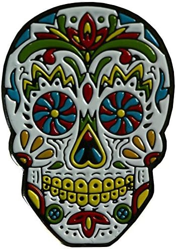 Miniatura 5 de Dia De Los Muertos - Marcador de pelota de golf y clip para sombrero de rosa roja