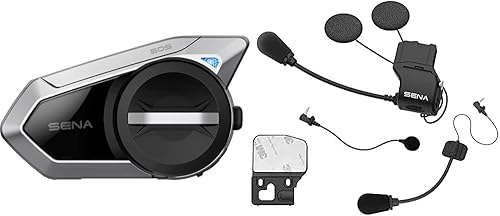 Sena Auriculares Bluetooth de comunicación para motocicleta 50S con sonido de Harman Kardon Sistema de intercomunicación de malla integrado