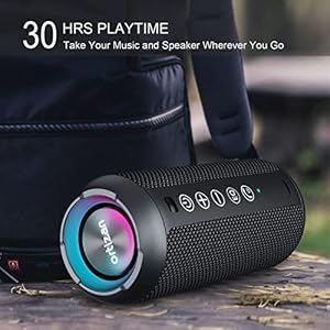 Ortizan Portable Bluetooth Speaker: IPX7 Waterproof, 24W Loud Sound, Deep Bass, Bluetooth 5.3, LED Lights, Wireless Stereo Pairing, 30H Playtime, for Home/Outdoor/Party/Beach, Birthday Gift (Black) Ortizan Portable Bluetooth Speaker IPX7 Waterproof 24W Loud Sound Deep Bass Bluetooth 53 LED Lights Wireless Stereo Pairing 30H Playtime for HomeOutdoorPartyBeach Birthday Gift Black