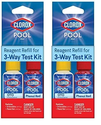 Clorox® Pool&Spa™ Swimming Pool 3-Way Water Test Kit Refill Solutions, 0.5oz (Pack of 2)