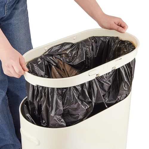 Bote de basura automático GarveeHome 13 gal Blanco crema miniatura 4