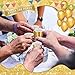 Layhit 200 Pack 2oz Shot Cups Plastic Shot Glasses Mini Disposable Cups for Wedding Thanksgiving Halloween Christmas Party Supplies Beer Drinking Serving Snacks Samples Tastings(Gold)