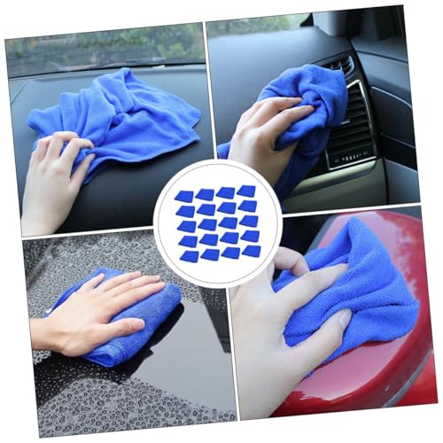 Microfibre bleu sans peluches GARVALON serviettes pour essuyage sans rayures