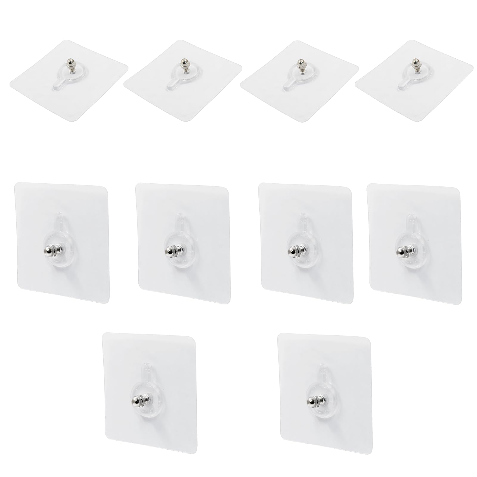 Hitefu 10 ganchos autoadhesivos sin clavos, ganchos de pared resistentes para colgar, adhesivo sin tornillos para montaje en pared, ganchos impermeables para colgar cuadros para cocina, baño, hogar,