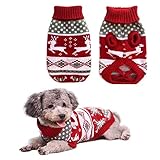 Vehomy - Suéteres de Navidad para perro, para invierno, ropa de punto, ropa de Navidad, abrigos clásicos y cálidos,...