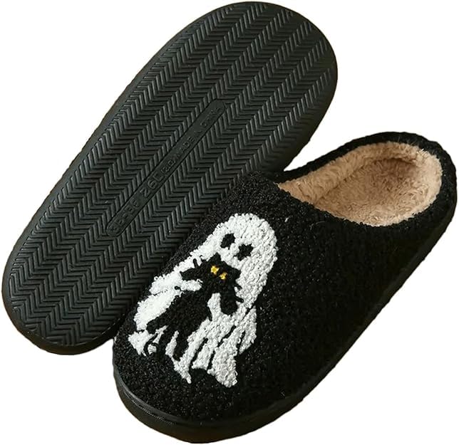 Halloween Bat Slippers for Women Spooky Slides Cute Animal House Shoes Halloween Fun Gifts for Adults
