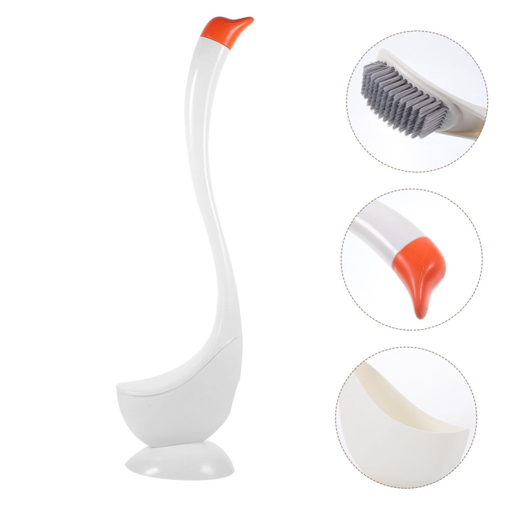 Scopino per WC con Supporto Setole Morbide Set da Spazzola Pulizia Bagno Ergonomico per Casa Hotel Ufficio Dormitori