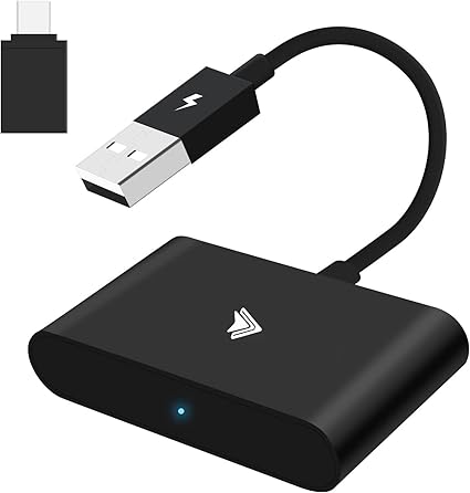 Fidaaloo CarPlay Wireless Adapter - Wireless CarPlay Dongle - Converts Wired to Wireless - Plug & Play CarPlay Adapter for iOS Cars - Fast and Easy Use