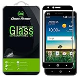 [2-Pack] Dmax Armor for ZTE Blade X Max [Tempered Glass] Screen Protector, (Full Screen Coverage) (Black)