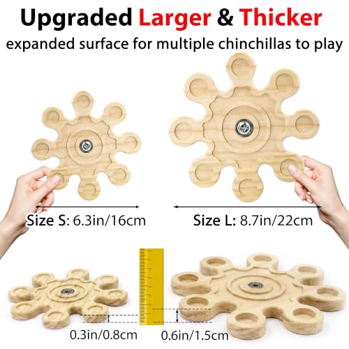 Image of Upgraded Larger & Thicker Rotating Kiln-Dried Wood Chinchilla Toy