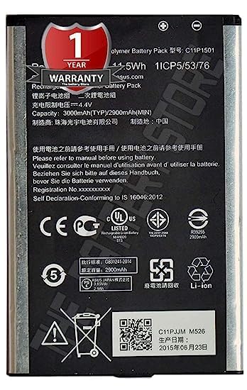 Image of Original [C11P1501] Battery for ASUS Zenfone 2 Laser 5.5 inch /6 inch Selfie ZE550KL ZE601KL Z00LD Z011D ZD551KL Z00UD Battery with 1 Year Warranty**** (for ASUS C11P1501)