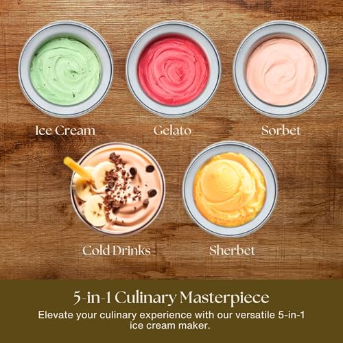 Eismaschine – 2 Qt Soft-Serve-Eismaschine für Kinder mit Eisportionierer – Verwendung als Gelato-Maschine, Sorbet-Maschine und gefrorene Joghurt-Maschine – Eismaschinen und Eismaschinen für Zuhause – Bild 4