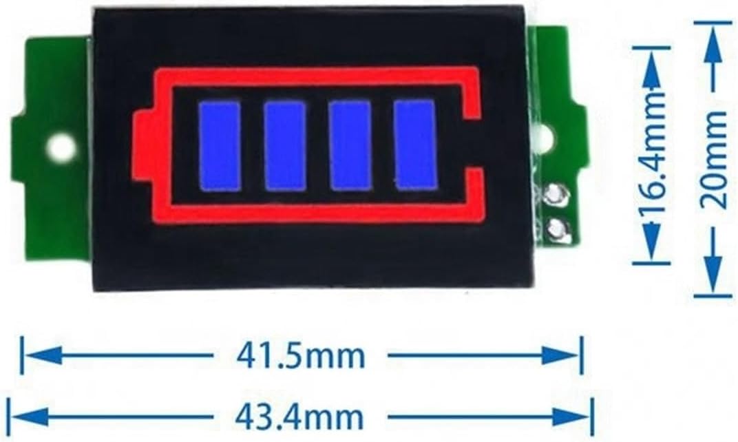 1-8S Single 3.7V Lithium Battery Capacity Indicator Module 4.2V Display Electric Vehicle Battery Power Tester Li-ion(Blue)