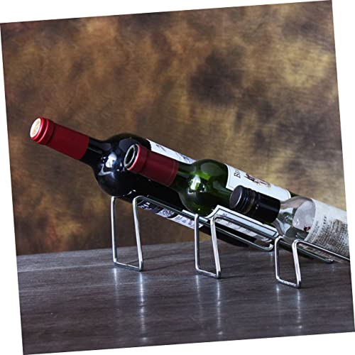 Soporte para botellas de vino de hierro forjado 3 piezas miniatura 5