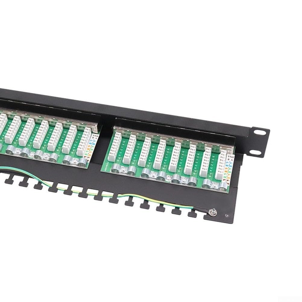24 porte schermato Cat6 Patch Panel Rack Mount Compatibile con armadi di rete standard da 19 pollici e per rack server