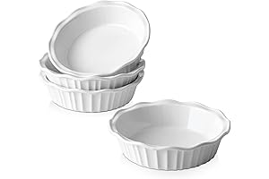 LIFVER Ceramic Pie Pans for Baking 6 Inches