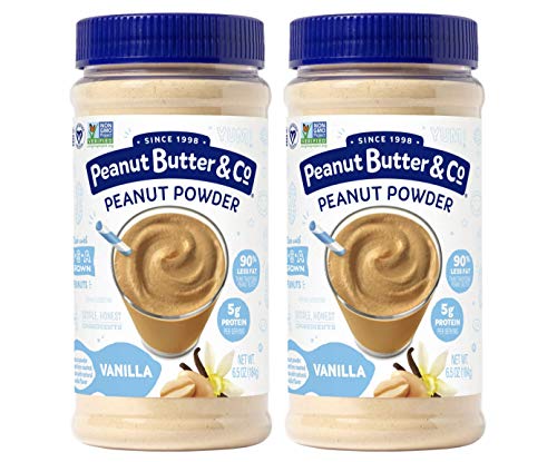 Peanut Butter & Co. Vanilla Peanut Powder, Non-GMO Project Verified, Gluten Free, Vegan, 6.5 oz Jars (Pack of 2)