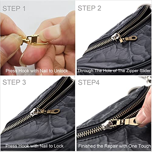 Mizeer 10 Pieces Zipper Pull Replacement For Small Holes Zipper, Detachable Zipper Tab Repair For Clothing Jackets Boots Purse #TOP2