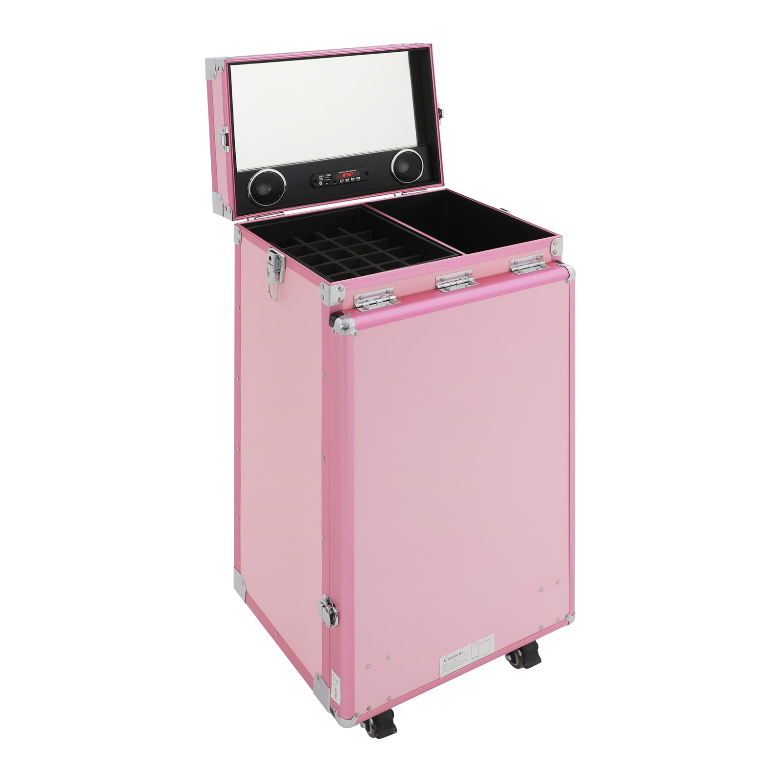 Trolley cosmetico con tavolo e 4 cassetti, tavolo per manicure, treno per trucco, valigetta per cosmetici, grande valigetta da parrucchiere, tavolo per manicure, tavolo per unghie, mobile per trucchi