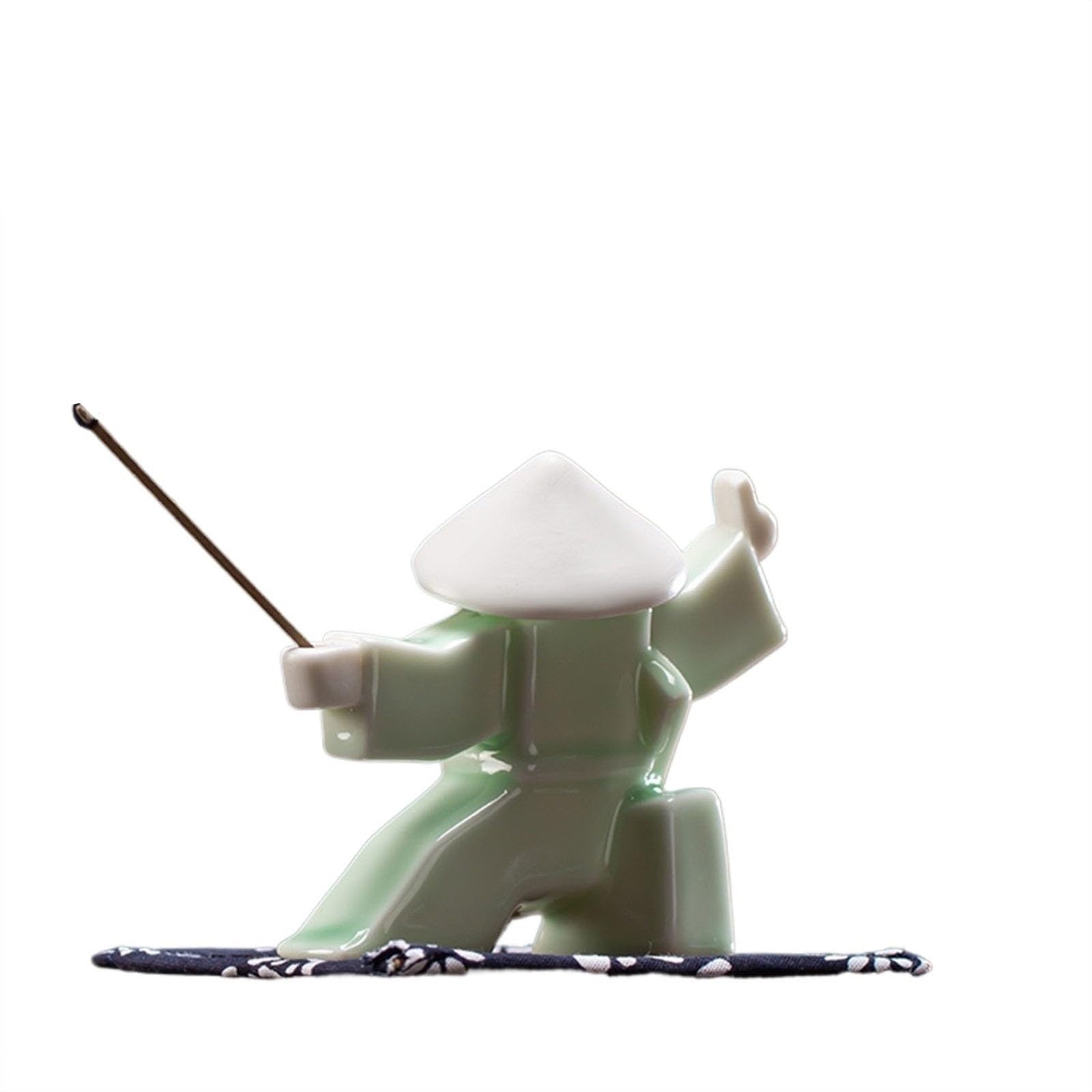 Incense Holder Samurai Knight Insence-Stick Holder Creative Ornaments Incense Burner Christmas Birthday (Color:Green A)
