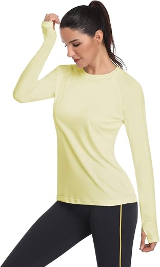 HISKYWIN Women’s UPF 50+ Sun Protection Long Sleeve Shirts Outdoor Hiking Fishing Tops