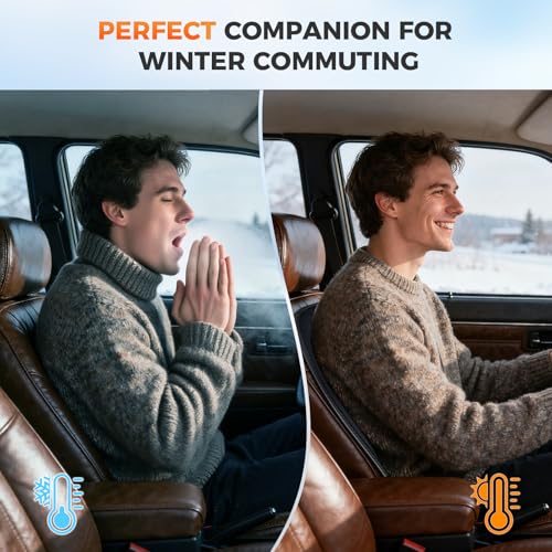 Image of FLORICH Luxury Car Seat Protector Plush Driver or Passenger Car Seat Cushion for Full Back and Seat, Black