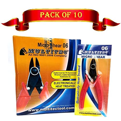 MULTITEC 06 Micro Shear | Cut Wires from 0.8 mm to 1.4 mm | Wire Cutter | Alloy Steel | Long Handle | Pack of 10 (B09GZ512FK) Amazon Price History, Amazon Price Tracker