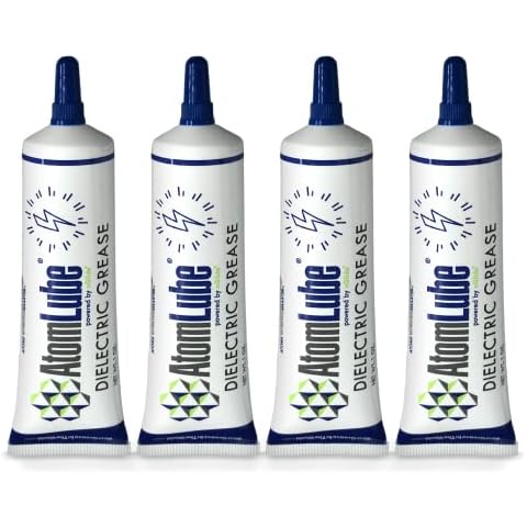 AtomLube Dielectric Grease, 4-Pack 1oz Tube | Waterproof Dielectric Grease for Electrical Connectors, Switches, and Sensors | Safe High Temp Grease & Multipurpose Electrical Grease Cover