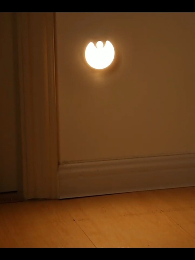 Image of LED Motion Sensor Night Light Indoor - Battery Operated Wireless Lights for Toilet, Stairs, Closet - Rechargeable Stick-On Light