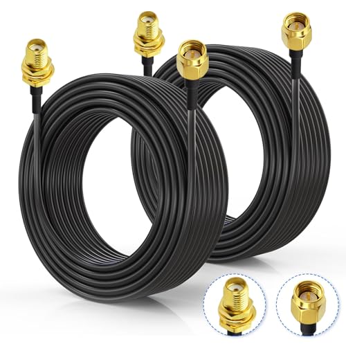 Superbat Cavo Prolunga SMA RG174 10m Cavo Prolunga Antenna 4G WIFI Maschio a Femmina per 4G LTE, Router, Antenna WIFI/GPS/GSM, Modem 5G, Radioamatore, SDR, ecc(2 pezzi)