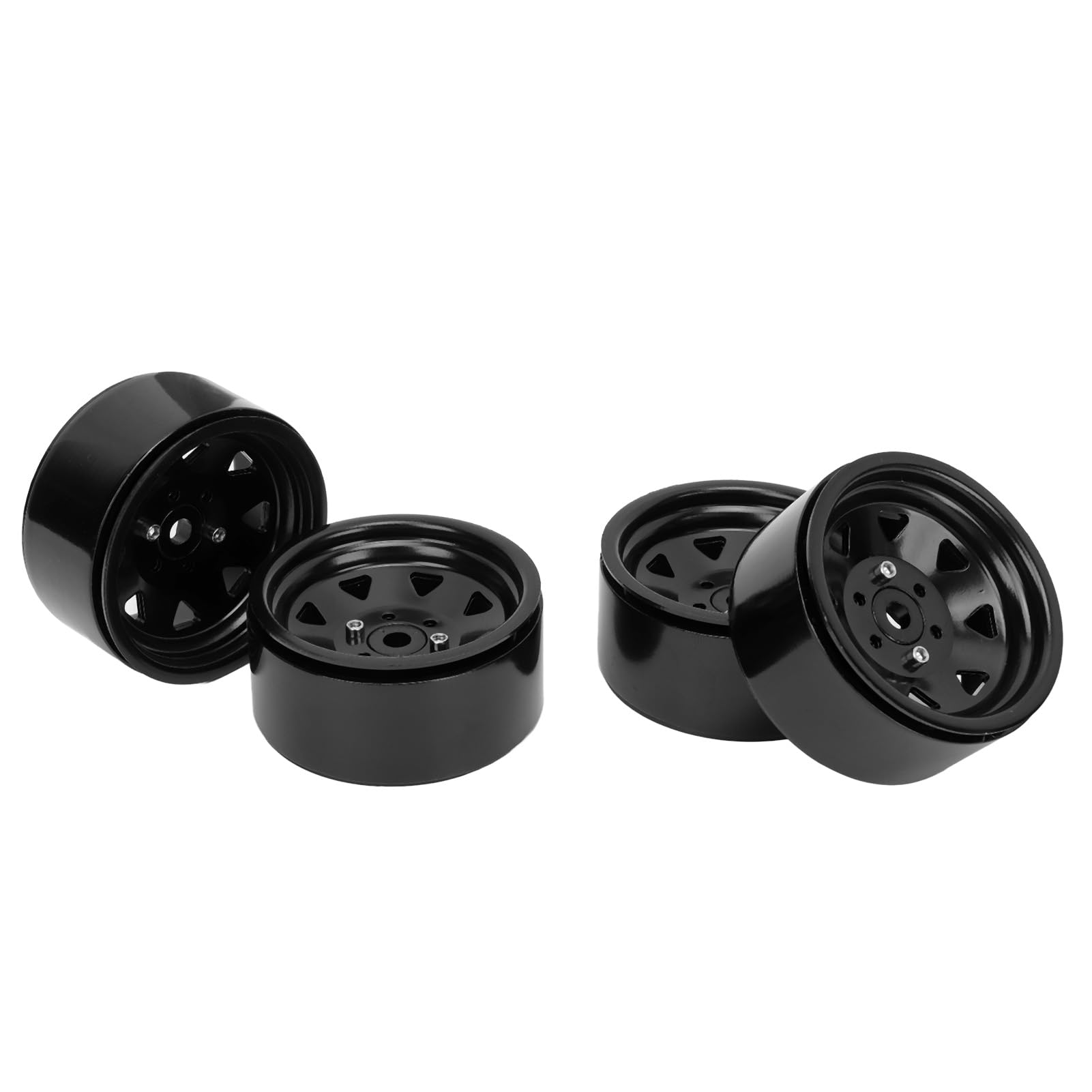 4 sztuki felg RC 1,9 cala, mocne i trwałe koła podporowe do Axial SCX10 SCX10 II SCX10 III GEN8 (Czarny)