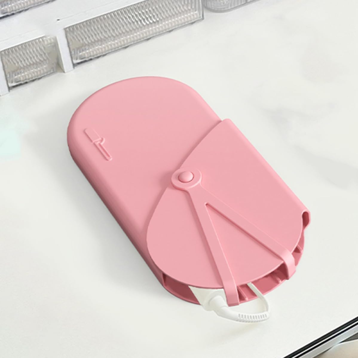 SUPVOX Portable Silicone Heat Protection Storage Holder for Hair Straighteners and Curling Irons, Pink Travel Hair Styling Tool Pouch with Creative Design for Women