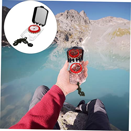 Brújula de navegación portátil con luz LED para camping miniatura 2