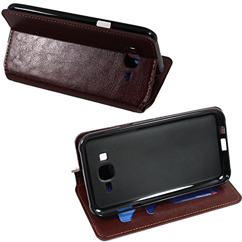 Galaxy J7 J700 Case, Soga [Pocketbook Series] Pu Leather Folio Flip Wallet Case For Samsung Galaxy J7 (2015) - Luxury Brown #TOP2