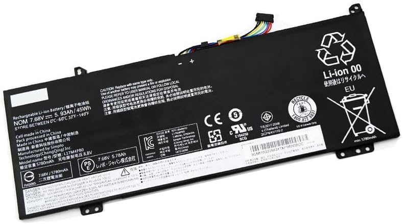 L17C4PB0 L17M4PB0 7.68V 45Wh 5928mAh Replacement Laptop Battery for Lenovo Flex 6-14ARR Flex 6-14IKB IdeaPad 530s Series 530s-14IKB 530s-15IKB 530s-14ARR L17M4PB2 L17C4PB2