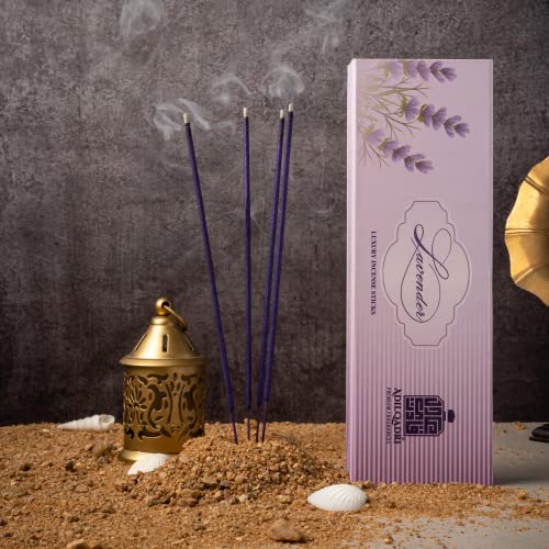 Image of Adilqadri Lavender Incense Sticks - 100g | Long-Lasting Fresh Fragrance for Home, Puja & Meditation | Premium Agarbatti for Soothing Aroma | 60 Sticks
