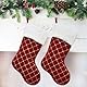 RXXR 1 Stück Rote Glitzer Weihnachtsstrümpfe Große Weihnachtsstrumpfe 46cm Rot Nikolausstrumpf Personalisiert Weihnachtssocken Kamin Christmas Stockings für Familienurlaub Weihnachtsfeier Dekor