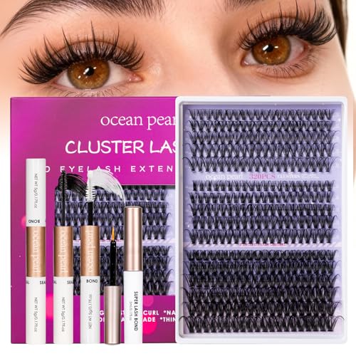 Ocean Pearl 320Pcs Lash Clusters Kit, Thick Eyelash Clusters 11-20mm