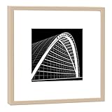 Cognosco - Impresión fotográfica en marco de madera (52 x 52 cm), diseño de Londres, British Museum