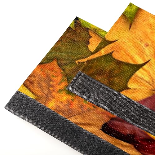 Image of Pardick Fall Autumn Refrigerator Door Handle Covers Set of 2Fall Leaves Washable Fridge Dishwasher Mocrowave Oven Door Decor Handle Cover Keep Your Kitchen Appliance Holiday Decor