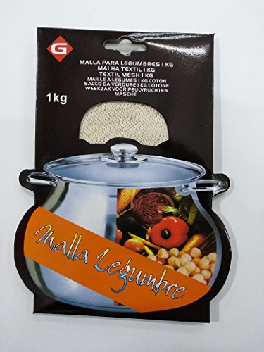 Gerimport, Malla Textil de Cocción, Bolsa para Legumbres, Especial Garbanzos, 1 Kg