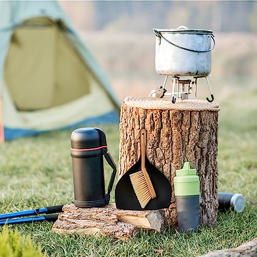 Recogedor de mano con cepillo de bambu de gran arrastre para suciedad del hogar 6