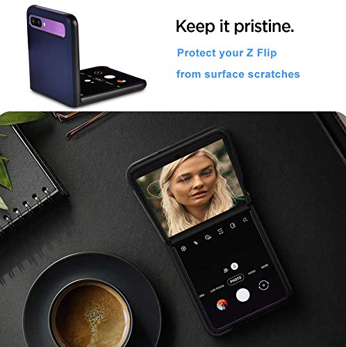 EUDTH Capa flip para Galaxy Z, capa de telefone flip de couro de luxo slim fit à prova de choque cap