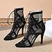 Imagen de Tacones Heels Baile Mujer Heels Dance Shoes Tacon Fino Zapatos Fiesta con Cordones Zapatos Punta Abierta Botines de Baile con Tacón Alto Salsa y Bachata de Salon Sandalia Elegantes Calzado de Danza
